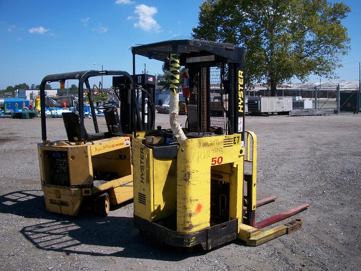 Used Hyster Model N50XMA stand-up electric forklift