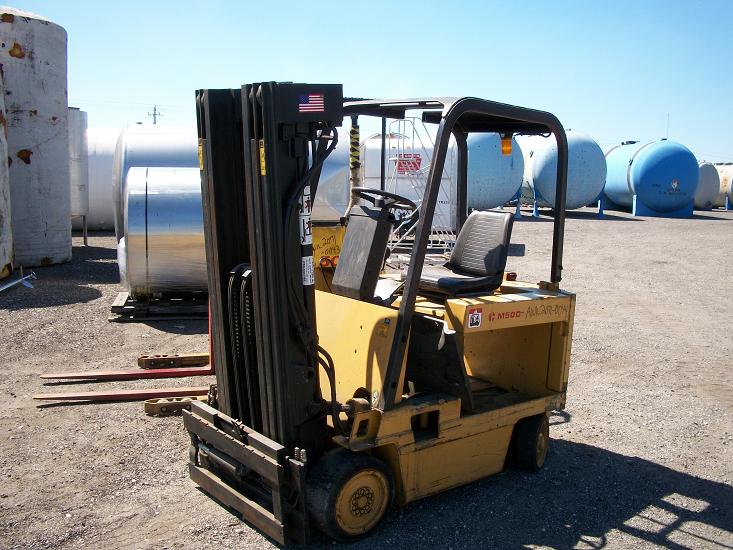 Used Caterpillar Model M50D rider style electric forklift