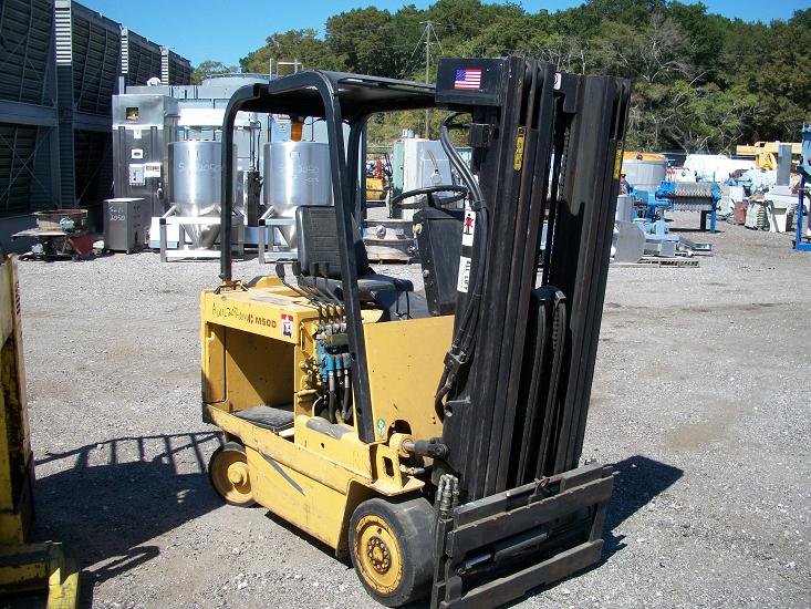 Used Caterpillar Model M50D rider style electric forklift