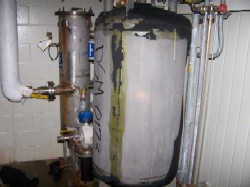 Used Evans & Sons approx 75 gallon vertical T-316L S/S vacuum tank