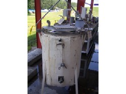 Used approximately 50 gallon vertical open top T-316 S/S insulated tank