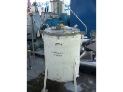 Used approximately 50 gallon vertical open top T-316 S/S insulated tank