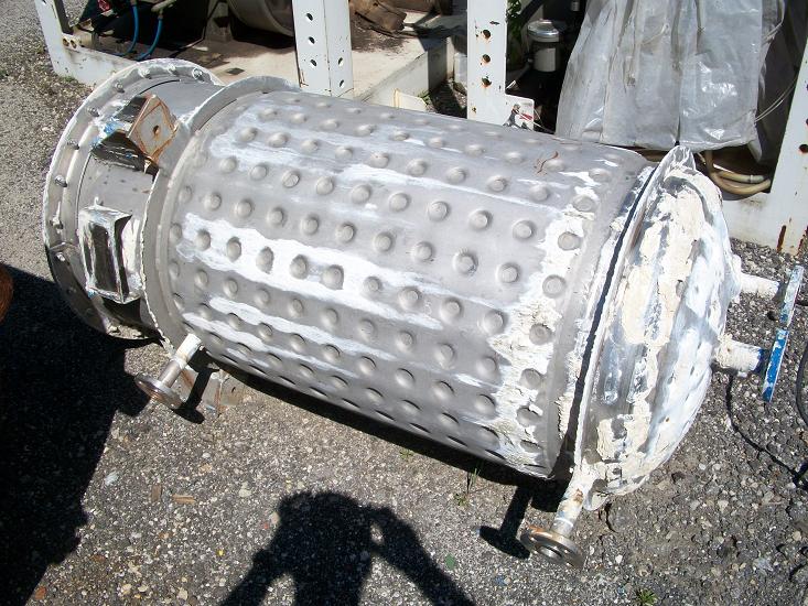 Used Whiting Metals 98 gallon vertical T-316L stainless steel jacketed tank