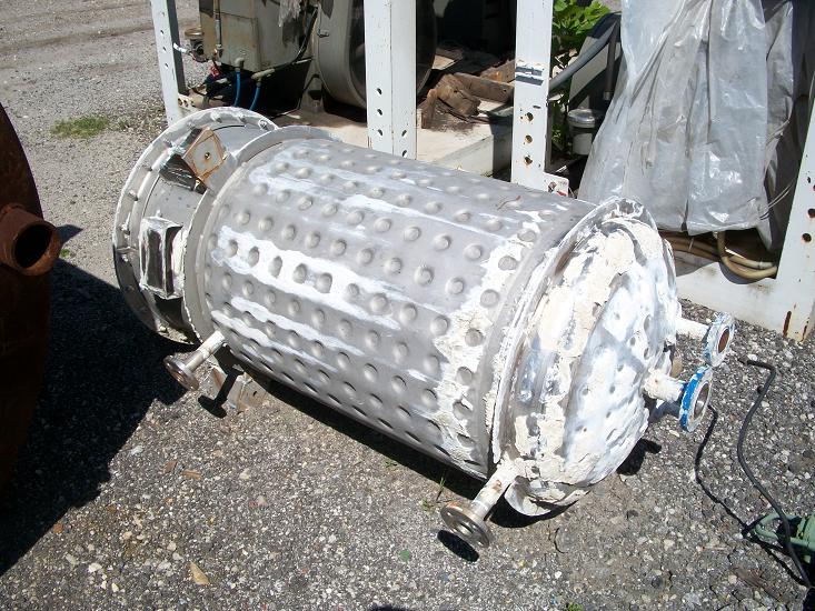 Used Whiting Metals 98 gallon vertical T-316L stainless steel jacketed tank