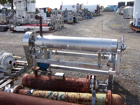 Used Alfa-Laval scraped surface 9 sq.ft. S/S horizontal heat exchanger(SOLD
