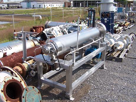 Used Alfa-Laval scraped surface 9 sq.ft. S/S horizontal heat exchanger(SOLD