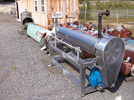 Used Alfa-Laval scraped surface 9 sq.ft. S/S horizontal heat exchanger(SOLD