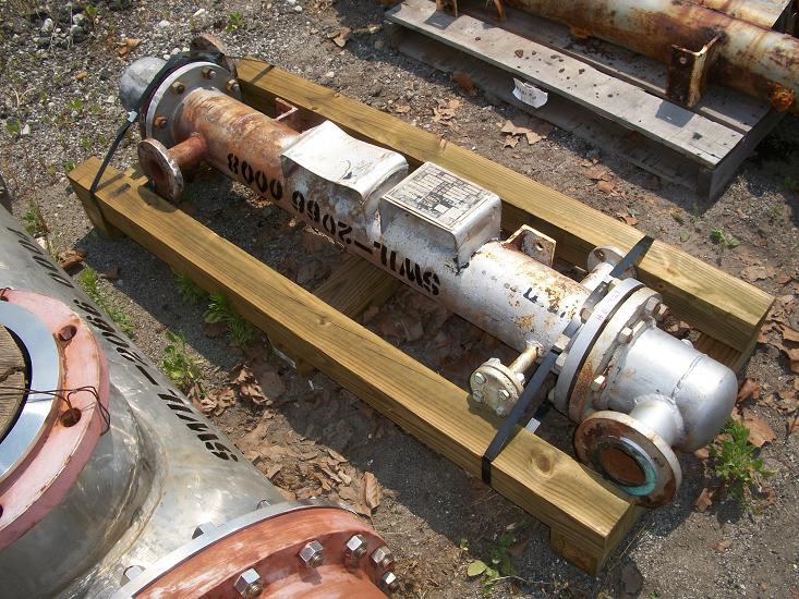 Used Pemco 11.9 sq ft. 304 stainless steel shell and tube heat exchanger