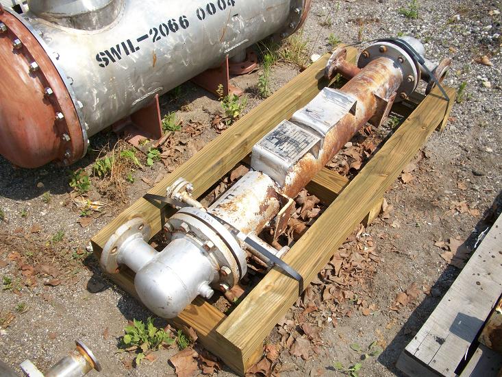 Used Pemco 11.9 sq ft. 304 stainless steel shell and tube heat exchanger