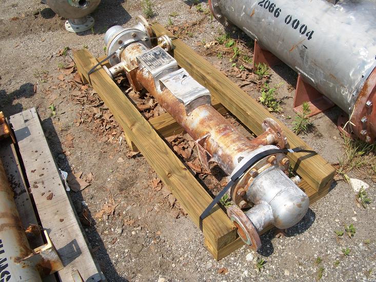 Used Pemco 11.9 sq ft. 304 stainless steel shell and tube heat exchanger