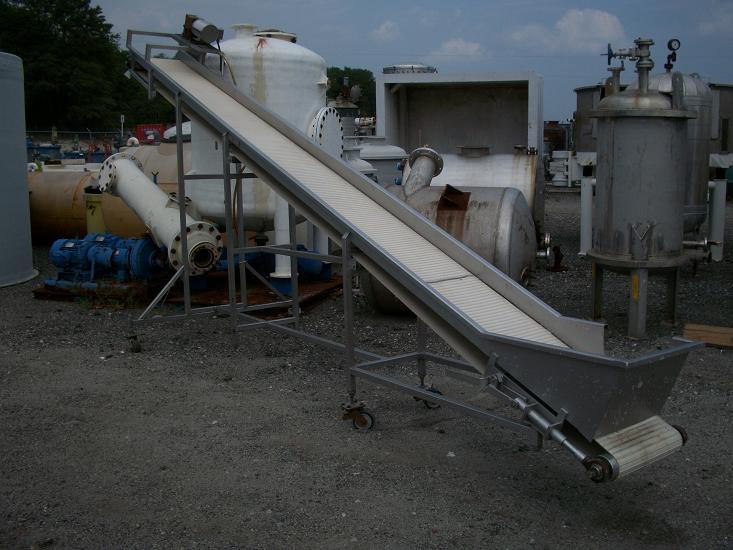 Used RMF Model 210 Incline food grade belt conveyor