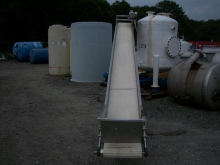 Used RMF Model 210 Incline food grade belt conveyor
