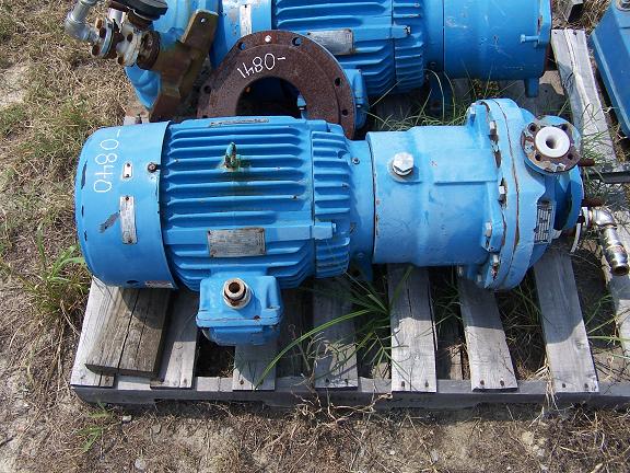 Used Goulds Teflon lined mag drive sealless centrifugal pump