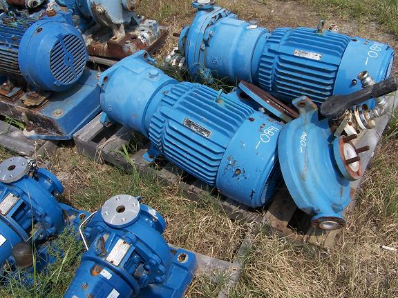 Used Goulds Teflon lined mag drive sealless centrifugal pump