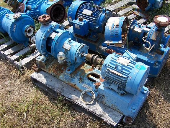 Used Goulds 3196 MT 316 stainless steel centrifugal pump.  Size: 1 X 2 X 10