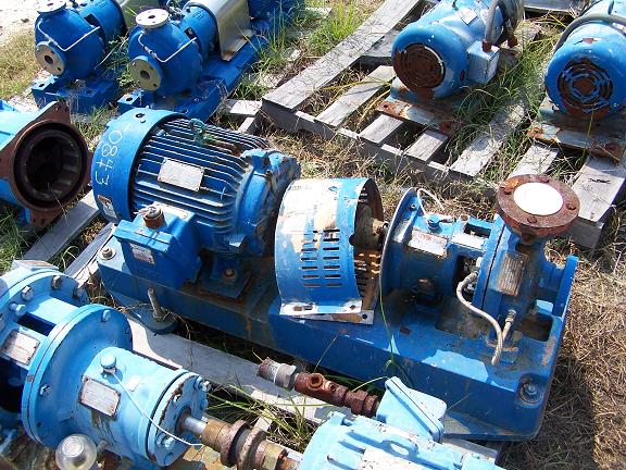 Used Goulds hastelloy C centrifugal pump.  Size: 1 X 1.5 X 6