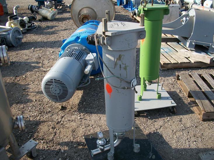 Used CUNO Inc.  Stainless steel cartridge filter.