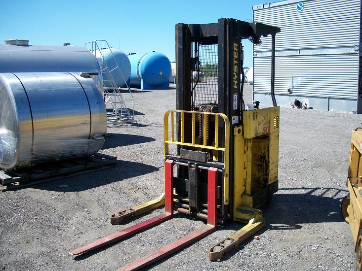 Used Hyster Model N50XMA stand-up electric forklift