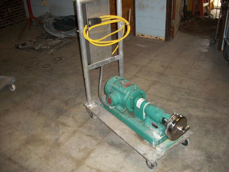 Used Ladish Co. sanitary stainless steel tri-clover pump. Model SP216MD-S
