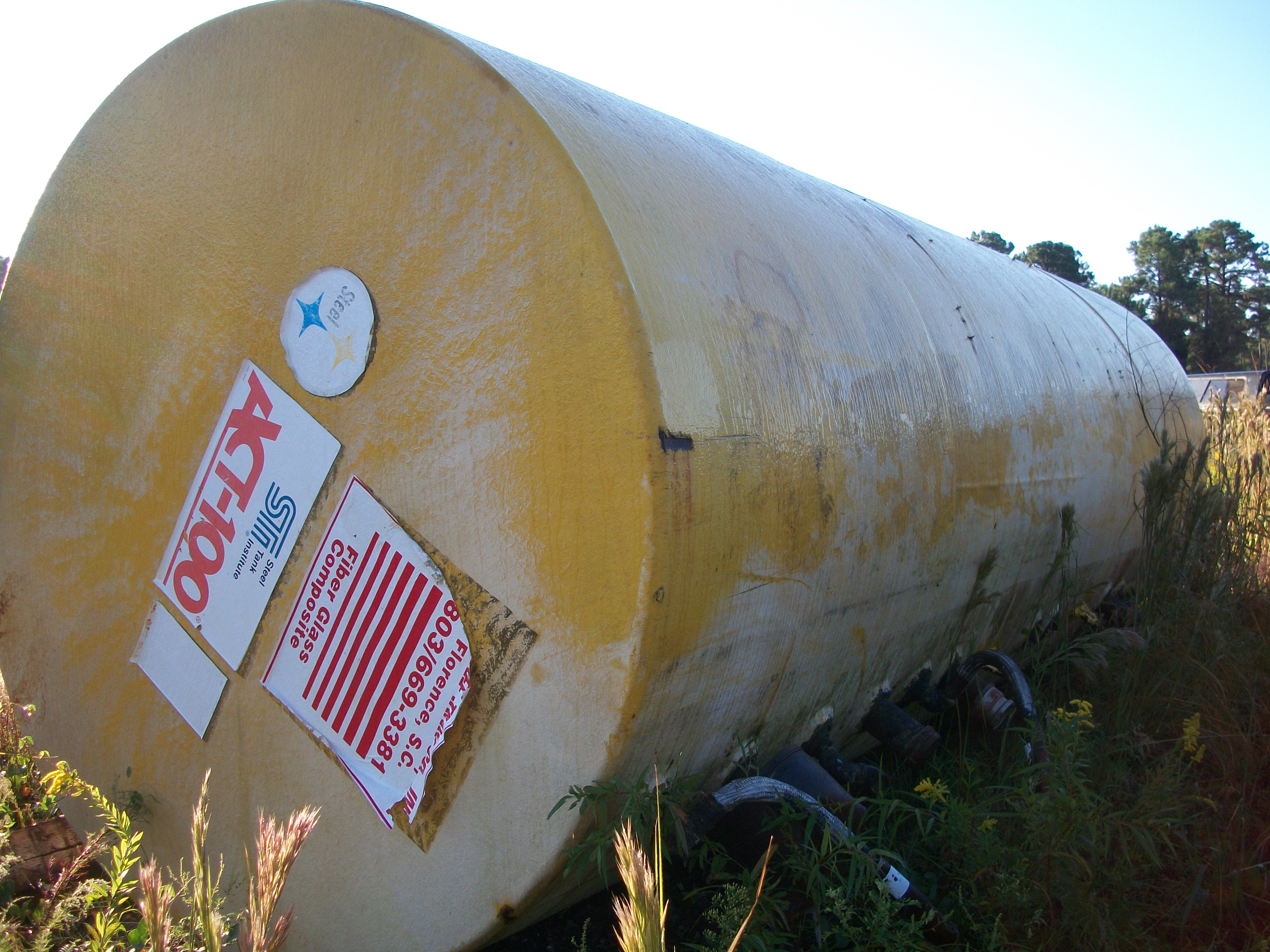 Used Pee Dee Tank Co. approximately 8000 gallon underground fuel tank