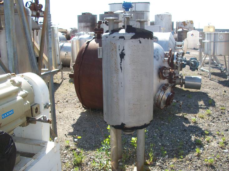 Used Evans & Sons approx 75 gallon vertical T-316L S/S vacuum tank