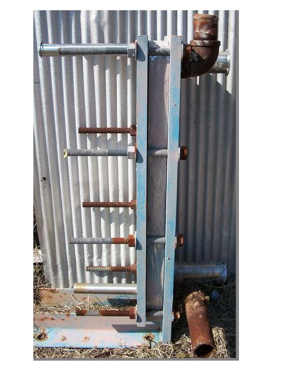 Used Mueller Accu-Therm approximately 18 sq ft. plate heat exchanger