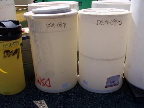 Used Nalgene approximately 140 gallon poly vertical tank