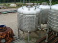 Used approximately 100 gallon vertical T-316 S/S dimple jacketed tank