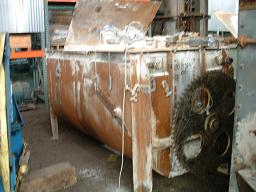 Used Young approx 100 cu. Ft. working capacity stainless steel ribbon mixer