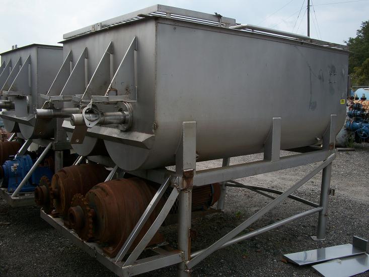 Used Grifith approximately 150 cu. Ft. stainless steel dual ribbon blender.