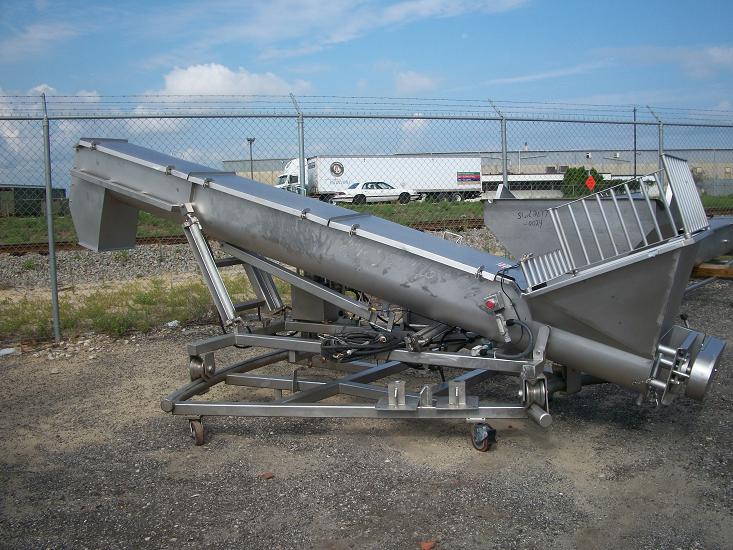 Used RMF Model SC1616 304 stainless steel screw conveyor