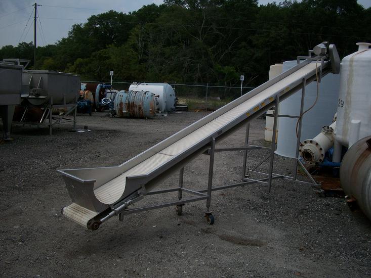 Used RMF Model 210 Incline food grade belt conveyor