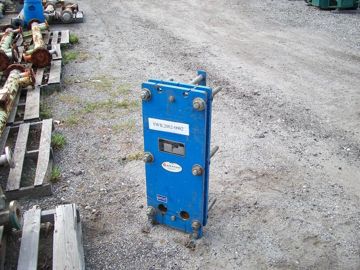 Used Graham Corporation 18 sq. ft. stainless steel plate heat exchanger
