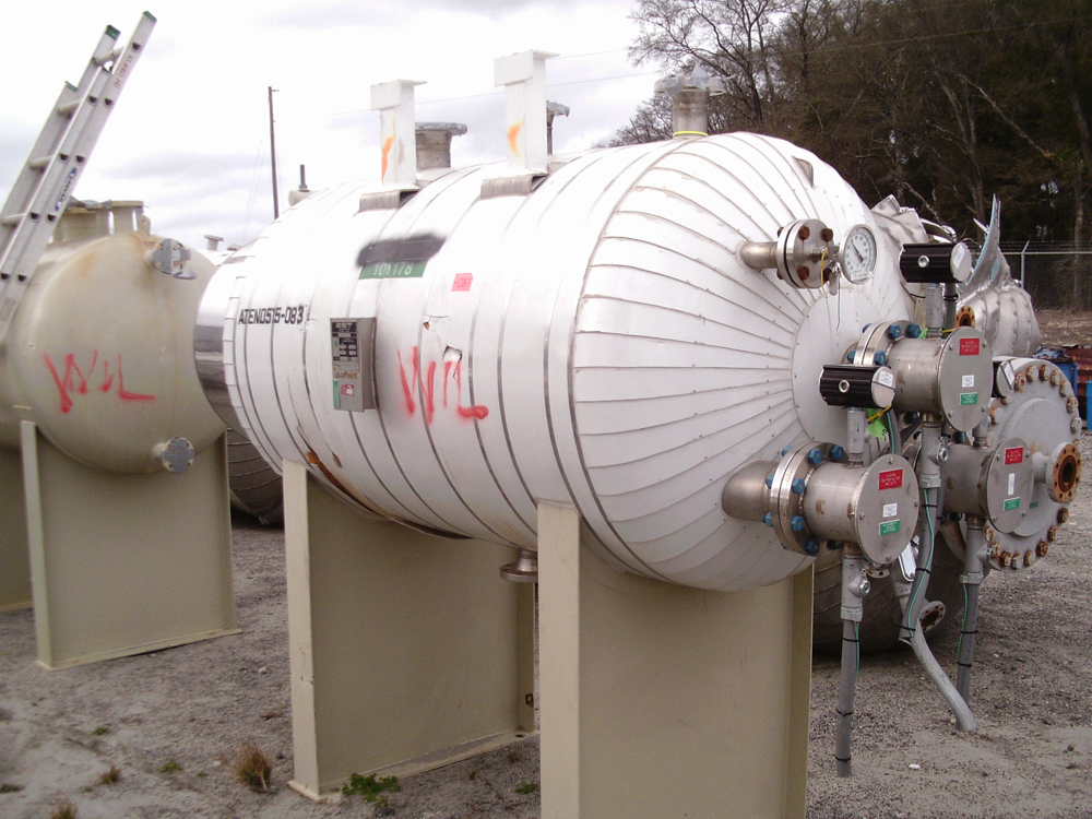 Standard Boiler & Tank appx. 400 gallon horizontal 316L S/S heater tank