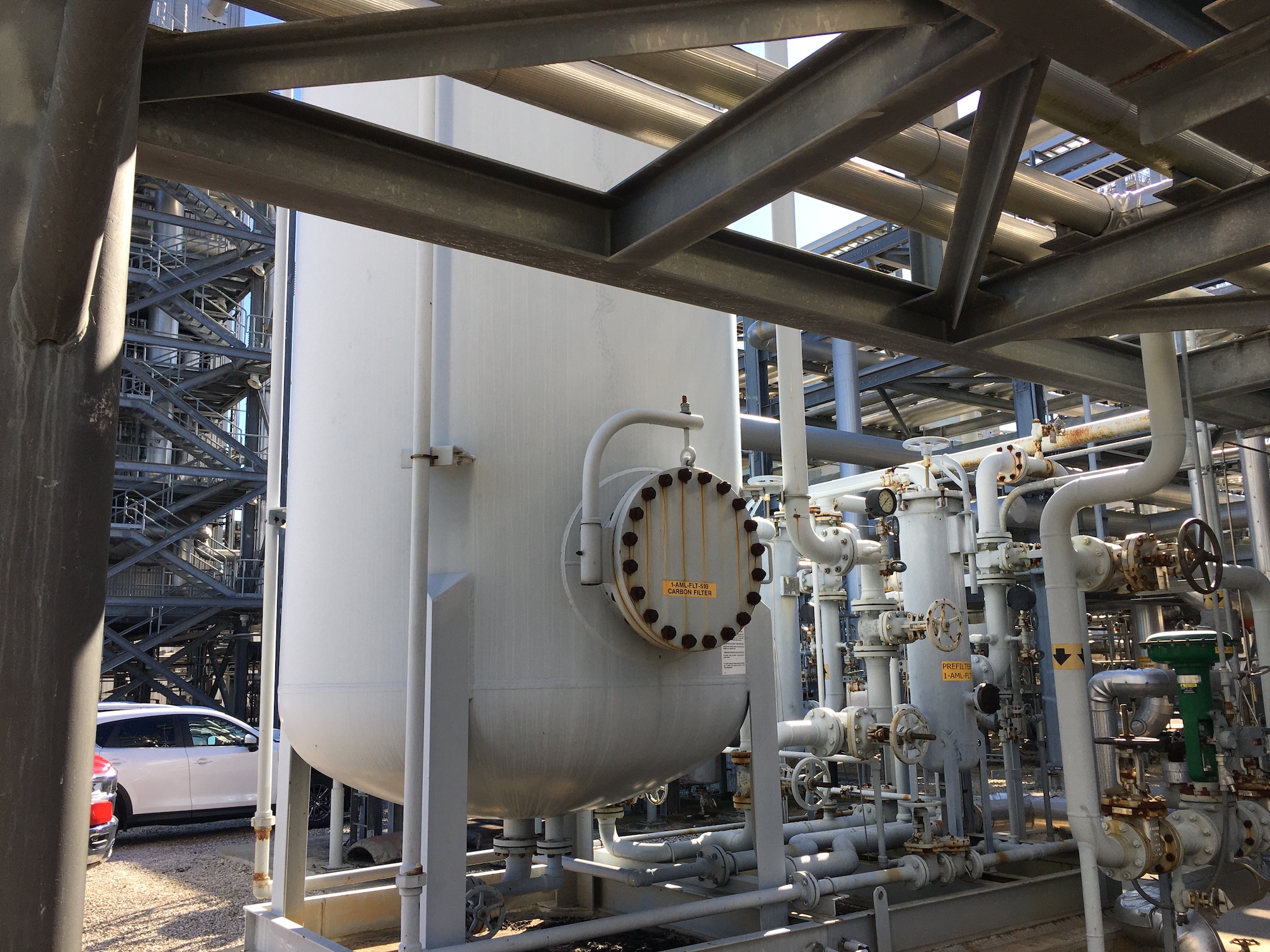 Used Calgon Carbon Corp. Carbon Filter Skid Tank approx. 2,800 gallons