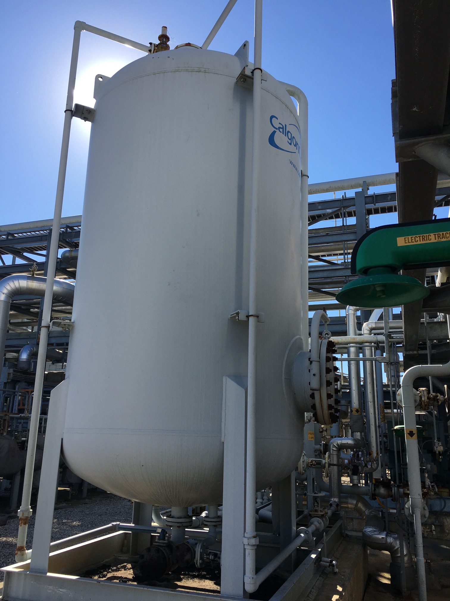 Used Calgon Carbon Corp. Carbon Filter Skid Tank approx. 2,800 gallons