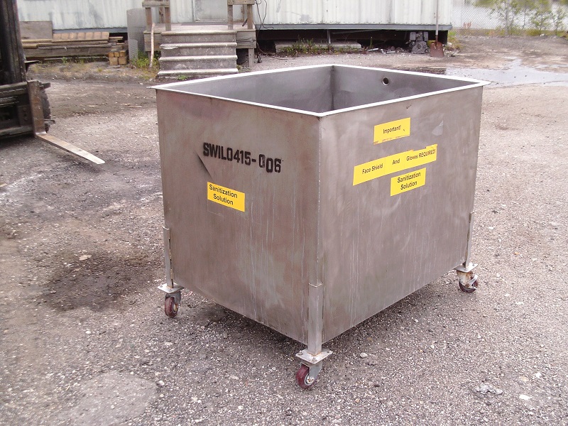 Used 250 Gallon Stainless Steel Rectangular Tank Used 250 Gal Tank